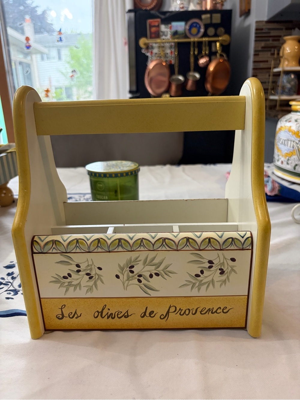 Sakura  Les Olives wooden utensil caddy